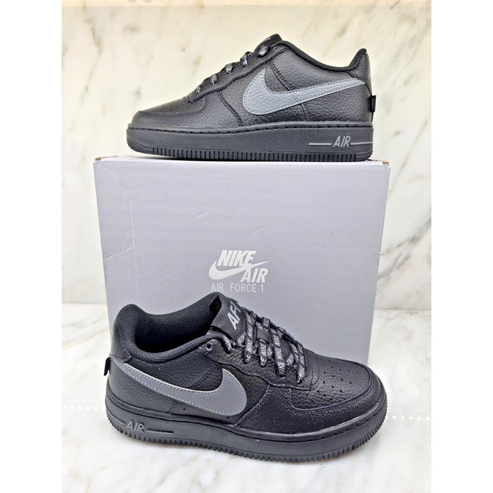 Nike Air Force 1 Low GS Black Smoke Grey 4.5Y Womens 6 NIB IR0270-001
